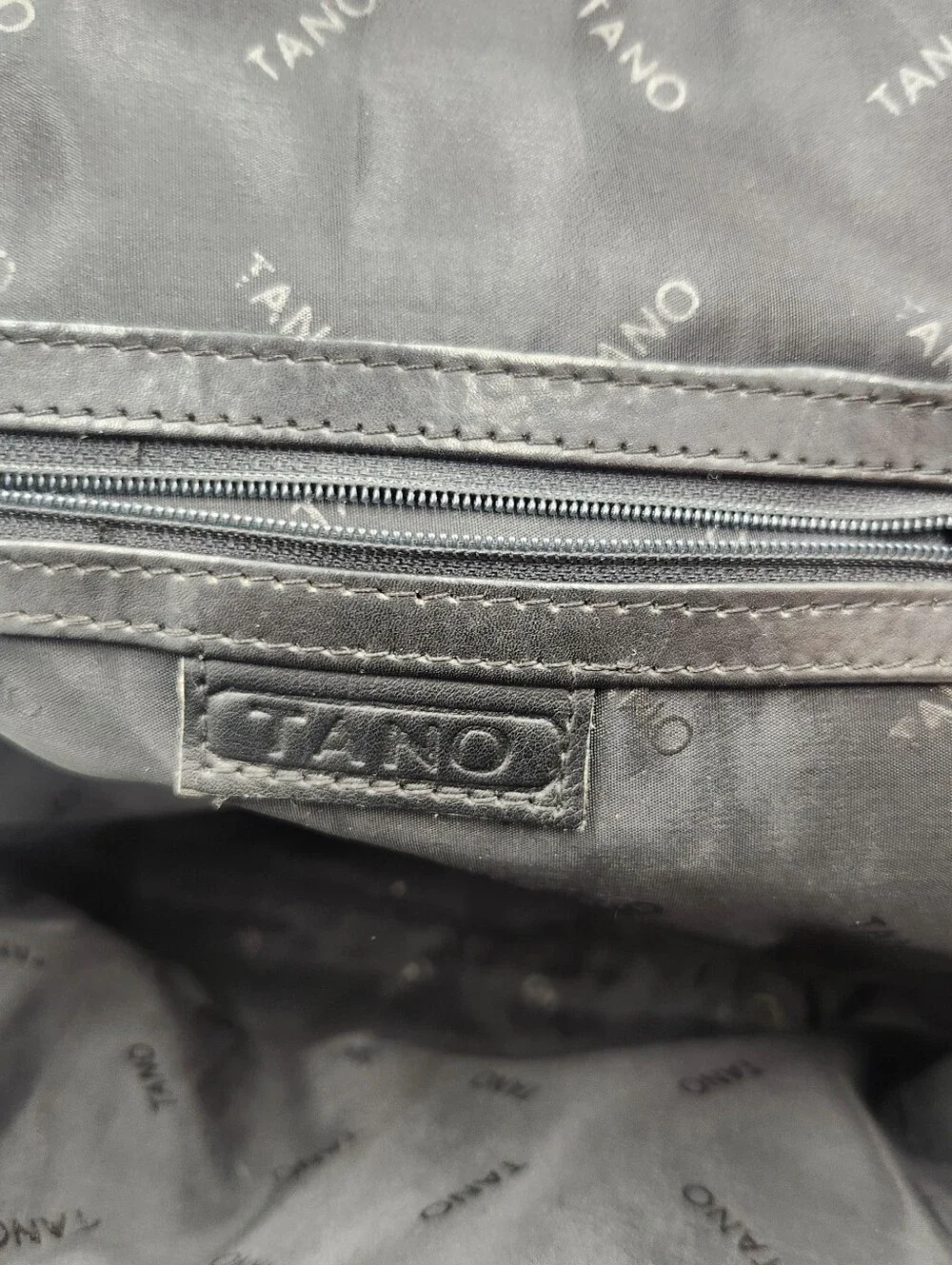 Tano Black Leather Backpack Unisex Medium Y2K Minimalist Capsule Wardrobe Bag